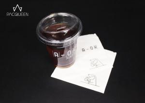 China Takeaway Cold Drink Disposable Cups Flat Lids For Ced Soft Drink on sale