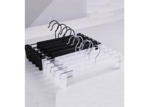 Wholesale Dress Wire Coat White Plastic Hangers , Eco - Friendly Customized Plastic Pant Hangers from china suppliers