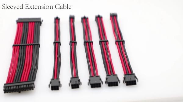 A complete set of ATX Motherboard Power extension Cable 18AWG 30CM Computer