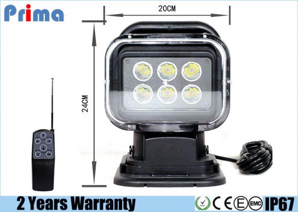 Quality Rotate 6000k LED Search Light 360° Rotating Spot Beam Led Hunting Light Remote for sale