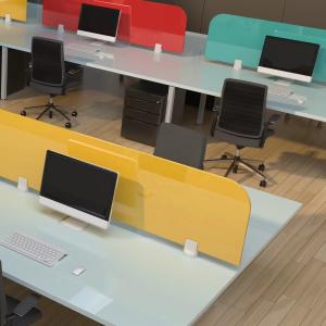 Wholesale Eco-friendly 6mm Decorative Lacquered Glass Workstation Partitions for Workstations from china suppliers