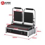Stainless Steel Sandwich Single Panini Grill Electric Contact Grill for Hotel