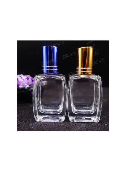 Wholesale clear glasses Bottle With roll on Aluminium Cap Glass Refill Empty