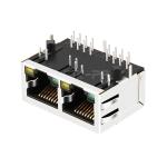 Pulse JXR8-1001NL Compatible LINK-PP LPJ26404AENL 10/100 Base-T Tab Down Green