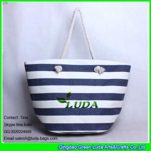 China LUDA 2015 china wholesale stripe fashion paper bag lady straw handbags on sale