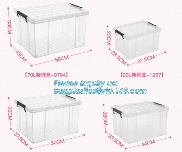 Household Multi-function Large Size Clear Plastic Storage Box Sundry Clothes