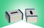 Tissue Gift Custom Packaging Box Thick Wooden Board With Flocking / Cloth
