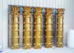 Modern Gold Color Fiberglass Column , Custom Fiberglass Statues All Handmade