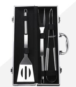 Wholesale Promotion BBQ Tool With Aluminum Box 3PCS For Wholesale Barbecue Outdoor Tool from china suppliers