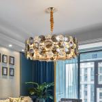Modern smoke gray crystal chandelier in the living room contemporary chandelier