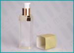 40ml 60ml Clear Airless Pump Bottle Eco - Friendly With Golden Pump