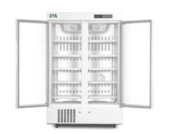High Quality Double Glass Door Vaccine Storage Pharmacy Refrigerator With LED