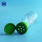 Round Plastic Spice Jar Six Holes Lid Clear Plastic Spice Containers