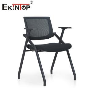 Wholesale Black Mesh Training Chair With Armrests Foldable In Modern Style from china suppliers
