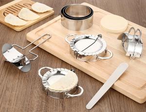 Wholesale 6 Pcs Dumplings Maker 9.5cm 7.5 cm Stainless Steel Dumpling Molds from china suppliers