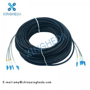 Wholesale Outdoor waterproof field optical cable single mode 4 core lc-lc 3m 10m 20m 50m branch tape armored optical fiber jumper from china suppliers