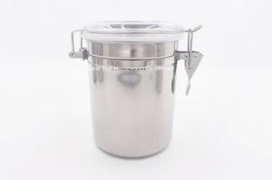 Wholesale Tableware stainless steel clamp canister set with clear Lid healthy and odorless milk powder can from china suppliers
