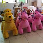 Hansel shopping mall indoor rides stuffed electric animal scooters for sale