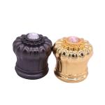 Customize Favorite Style Zamac Perfume Cap Metal In Black / Gold Color