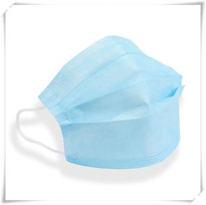 Wholesale Outdoor 3 Ply Disposable Face Mask , Disposable Blue Mask 17cm*10cm Breathable from china suppliers