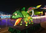 Different Colorful Insect Fabric Chinese Lanterns Show Small Shopping Malls And