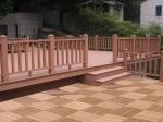 Anti Corrosion Composite Plastic Fence Panels Red Brown Plastic Deck Railing