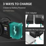 Full Power 100w Cob Led Fill Light With Tripod Stand Battery Powered 2700k 7500k