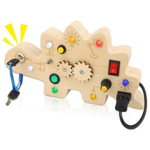 Wholesale Wooden Button Switch LED Light Busy Board Sensory Activity Toy for Other Educational Toys from china suppliers