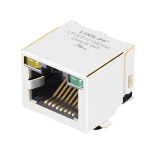 Wholesale LPJES101XBGNL Tab Up Yellow/Green LED 1X1 Port SMT RJ45 Jack without Integrated Magnetics from china suppliers