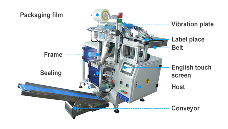 Automatic Screw Spare Part Counting Packaging Machine With Two Vibration Bowl Conveyor Hardware Packing Machine Feeder