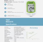 Compact And Lightweight Lysun GUM-101 Portable Uric Acid Test Meter