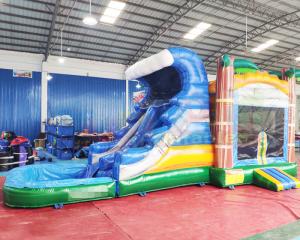 Wholesale OEM Inflatable Bounce House Slide Combo Palm Tree Bouncy Castle from china suppliers