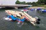 24 m3/h Hydraulic Water Hyacinth Harvester Machine / Aquatic Weed Harvester With