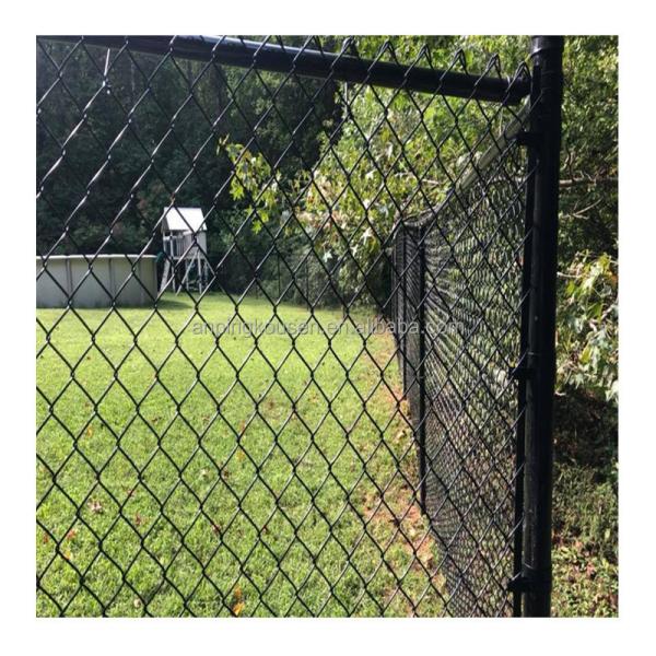 Steel Fencing PVC Coated Black Chain Link Mesh for Heavy-Duty Security and