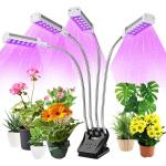 Aluminum 4head Clamp On Led Grow Light Fixture 96W With LCD Screen