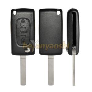 Wholesale PSA VA7T / VA2 3 Buttons Flip Key Case , Middle Trunk Folding Auto Car Key Shell from china suppliers