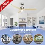 1stshine 52inch 132cm Modern Wood Blade Ceiling Fan with LED Lights Energy