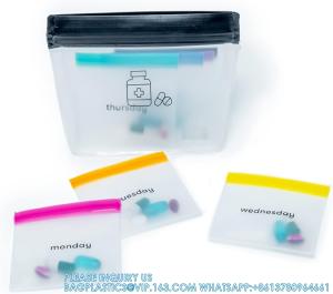 Wholesale Pill Pouch Set, Zip Pill Organizers, Large Reusable Travel Pill Container, Color-Coded Medicine Bags, Organize from china suppliers