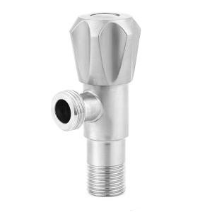 Wholesale 1/2x1/2 SS201 Brushed Angle Valve With Metal Handle Hydronic Heating from china suppliers
