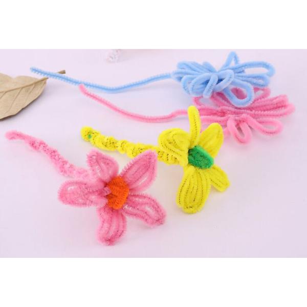 Glitter chenille stems pipe cleaners for children creative DIY craft kit material Polyester or Polypropylene fiber+ Wire