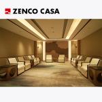 Hotel Meeting Room Furniture Set Including White Single Sofa And Coffee Table