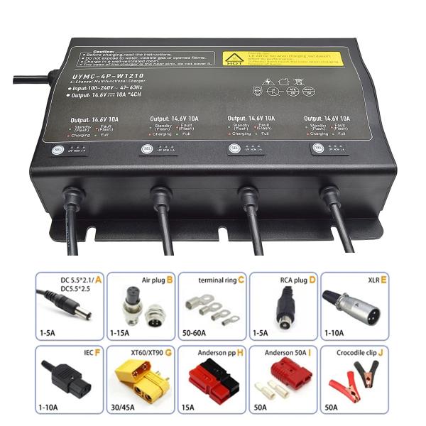 Waterproof Smart Electric Scooter Automatic 12V 10A 4-bank Lithium Battery