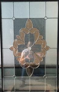 Wholesale 1000mm Brass Zinc Patina Caming Triple Glazed Leaded Glass Panels from china suppliers