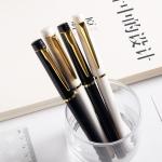 Customized Color Office Stationery White Roller Pen Metallic Simple Sense