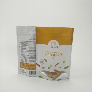 Wholesale Matte White Background Zipper Cosmetic Bags Stand Up Doypack 40g Cinnamon from china suppliers