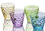 Stock Rain Drop Vintage Drinking Glasses , 260ml Colored Drinking Glasses