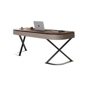 Wholesale Office Antique Oak Writing Table Rectangle Wood Desk With Stainless Steel Leg from china suppliers