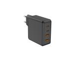Power Adapter, 100W GaN Charger 4-Port, Dual PD (100W/30W) and QC3.0 Port Fast