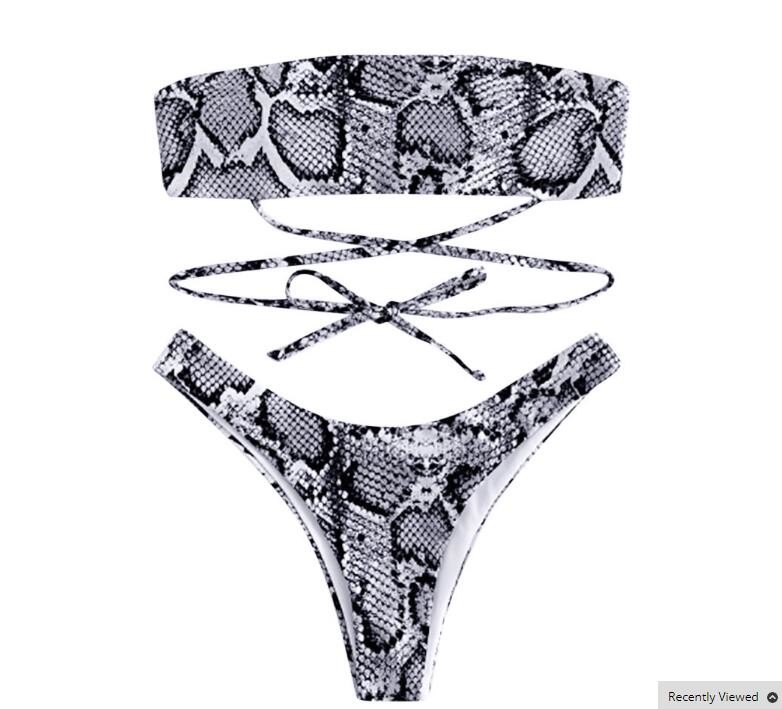 Womail Alluring Biquini Leopard Printed Bikini Push-Up Padded Swimwear Women's