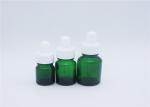 Hot Stamping 10 Ml Glass Bottles With Dropper Caps / Black Dropper Lid